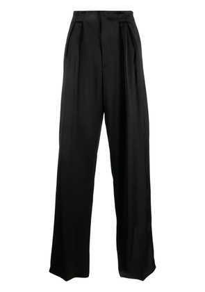 SAPIO N41 satin-finish tailored trousers - Black