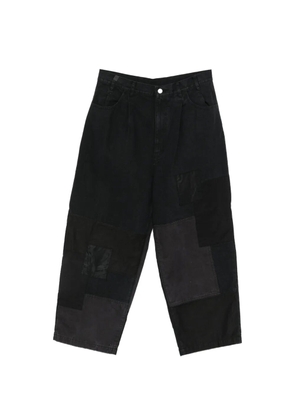 Comme des Garçons Homme patchwork pleated trousers - Black