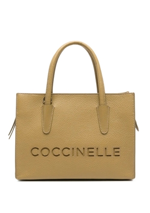 Coccinelle grained leather tote bag - Green