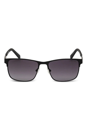 GUESS EYEWEAR logo-print rectangle-frame sunglasses - Black