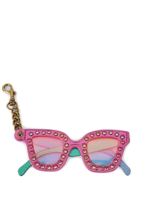 Kurt Geiger London sunglasses charm crystal-embellished keyring - Pink