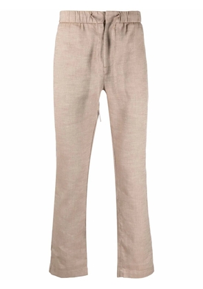 Frescobol Carioca straight-leg linen-blend trousers - Neutrals
