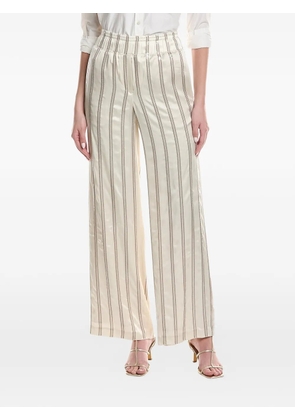 Brunello Cucinelli striped wide-leg trousers - Neutrals