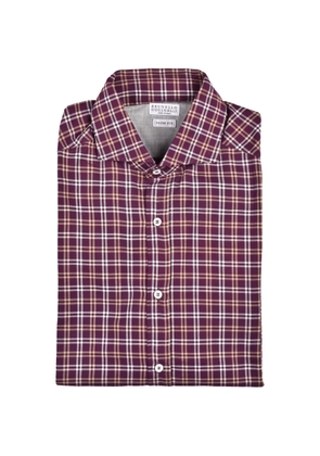 Brunello Cucinelli plaid button-up shirt - Red