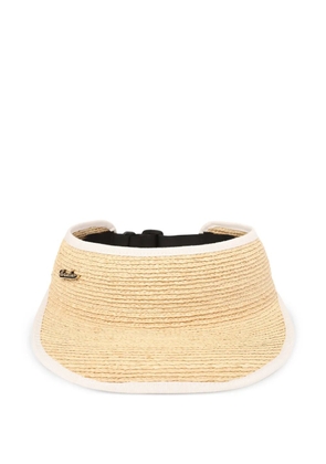Borsalino Jenny woven straw visor - Neutrals