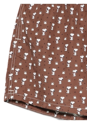 MC2 Saint Barth snoopy-print drawstring swim shorts - Brown