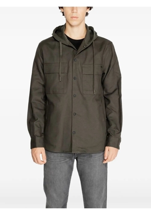 Antony Morato hooded patch-pocket shirt jacket - Green