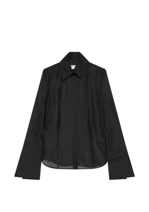 matieres fecales Sclera semi-sheer shirt - Black