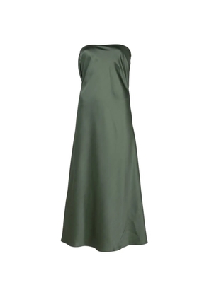 Heirlome Perla satin-finish maxi skirt - Green