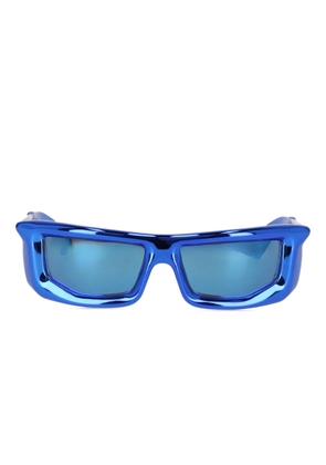 Off-White Eyewear metallic-effect shield-effect sunglasses - Blue