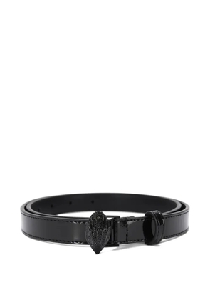 Kurt Geiger London Eagle Head patent-leather belt - Black