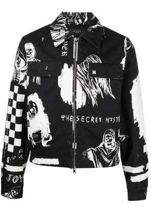 AMIRI graphic-print shirt jacket - Black