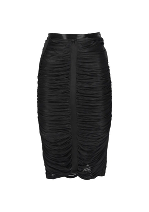 Saint Laurent Pre-Owned ruched skirt - Black