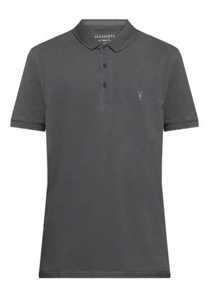 AllSaints Reform embroidered polo shirt - Grey