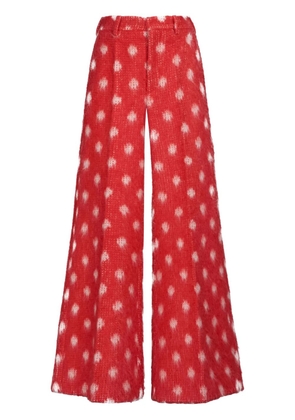 Marni polka dot-print wide-leg trousers - Red
