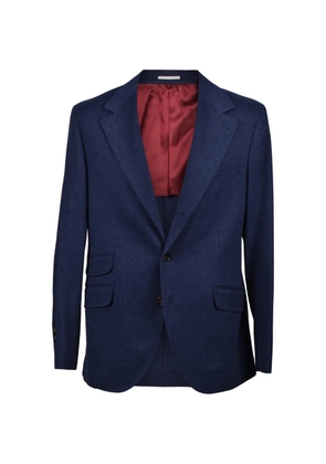 Brunello Cucinelli single-breasted wool-blend blazer - Neutrals