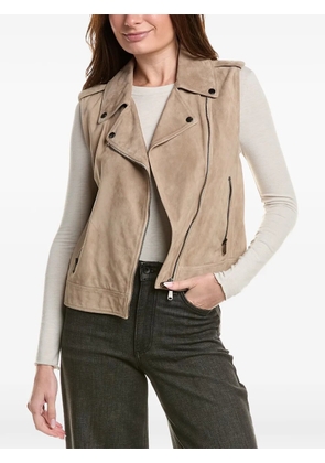 Brunello Cucinelli suede biker vest - Neutrals