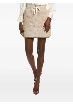 Brunello Cucinelli quilted mini skirt - Neutrals