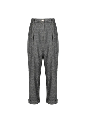 Brunello Cucinelli pleated cuffed trousers - Grey