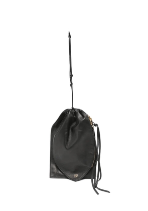 Sagan small Miser leather clutch bag - Black