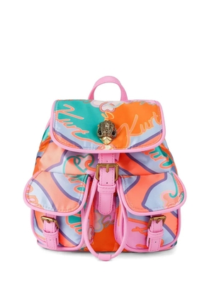 Kurt Geiger London logo-print Eagle-plaque backpack - Orange
