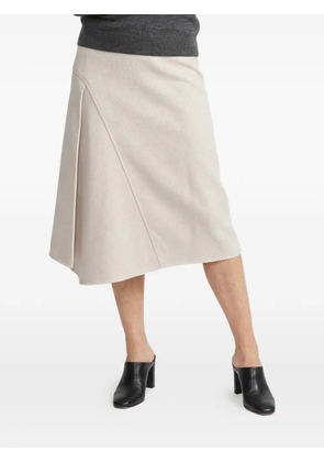 Brunello Cucinelli panelled asymmetric skirt - Neutrals