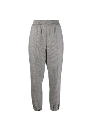 Brunello Cucinelli houndstooth elasticated-waist trousers - Grey