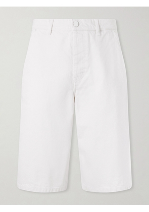 AMI PARIS - Straight-Leg Denim Shorts - Men - White - UK/US 30