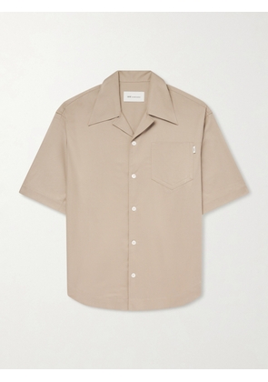 AMI PARIS - Camp-Collar Cotton-Twill Shirt - Men - Neutrals - XS
