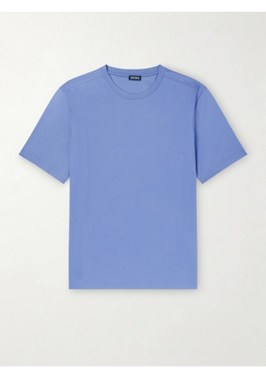 Zegna - Cotton-Jersey T-Shirt - Men - Blue - IT 46