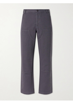 Mr P. - Straight-Leg Cotton and Linen-Blend Trousers - Men - Gray - 28
