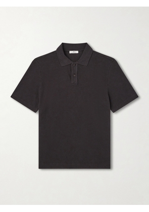 Mr P. - Organic Cotton and Linen-Blend Piqué Polo Shirt - Men - Brown - XS