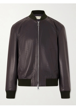Officine Générale - Maony Leather Jacket - Men - Brown - XS