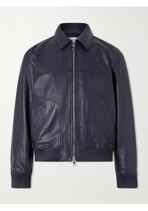 Officine Générale - Cassio Leather Jacket - Men - Blue - XS