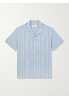 Portuguese Flannel - Prana Camp-Collar Striped Cotton Shirt - Men - Blue - XS