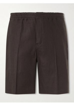 Zegna - Straight-Leg Linen Shorts - Men - Brown - IT 46