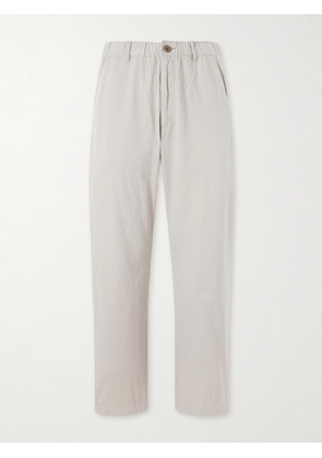 Remi Relief - Straight-Leg Cotton-Twill Trousers - Men - Neutrals - XS