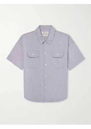 Remi Relief - Checked Cotton-Poplin Shirt - Men - Blue - S