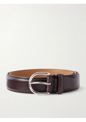 MORJAS - 3cm Leather Belt - Men - Burgundy - EU 85