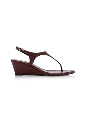 Aeyde Roose Leather Wedge Sandals - Moda Operandi