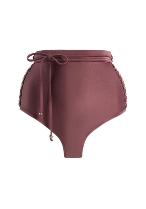 Zimmermann Aster Beaded High-Rise Bikini Bottom - Moda Operandi