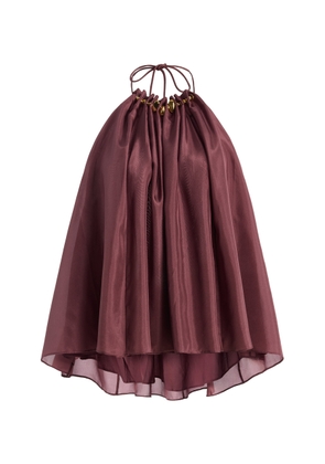 Zimmermann Aster Gathered Beaded Silk Camisole Top - Moda Operandi