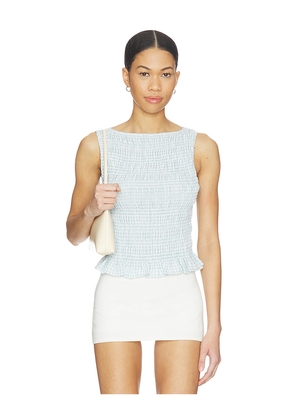Elodie the Label Tegan Top in Baby Blue. Size S. Also in XS, M, L, XL.