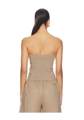 Elodie the Label Mavi Top in Beige. Size S. Also in L, M, XL, XS.