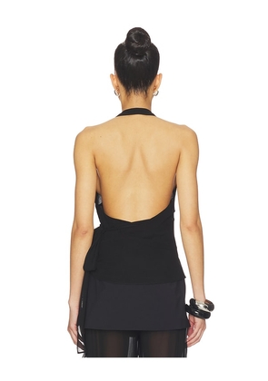 Elodie the Label Idris Top in Black. Size S. Also in L, M, XL, XS.