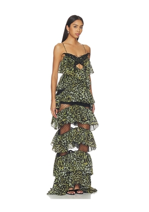 Blumarine Print Dress in Green in Green. Size 36. Also in 38, 40, 42.
