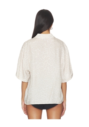 ANINE BING Coco Shirt in Neutral. Size XS. Also in S, M, L.