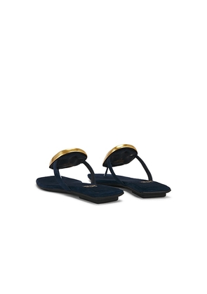 Jeffrey Campbell Bazaar Flat Sandal in Navy. Size 6. Also in 6.5, 7, 7.5, 8, 8.5, 9, 9.5.