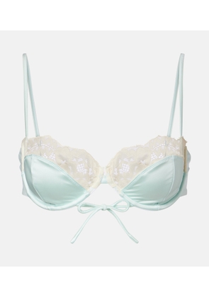 Montce Lena lace-trimmed bikini top