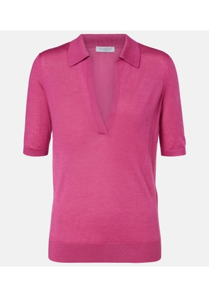 Gabriela Hearst Frank cashmere and silk polo shirt